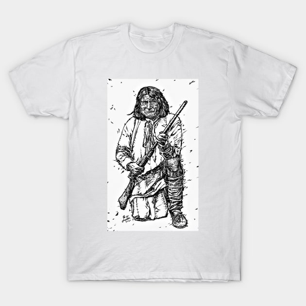 GERONIMO ink portrait.1 T-Shirt by lautir